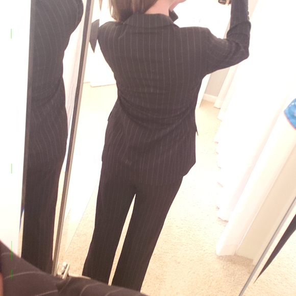 Escada Vintage Blazer Embroidered Pinstriped Size 10 NWT - Picture 6 of 16